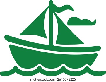 Small Boat Illustration Vector Art