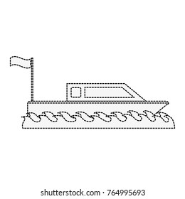 small boat isolated