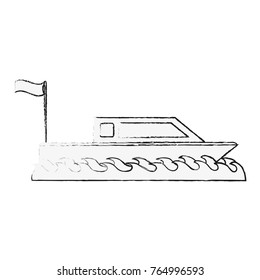 small boat isolated