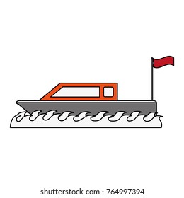 small boat isolated