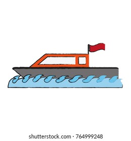 small boat isolated