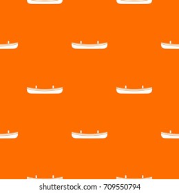 Small boat pattern repeat seamless in orange color for any design. Vector geometric illustration