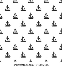 Small boat pattern. Simple illustration of small boat vector pattern for web