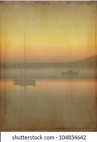 	Small boats at sunset