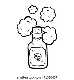 small bottle of deadly poison cartoon