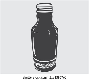 small bottle image template design