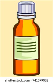 SMALL BOTTLE FOR MEDICINE PATTERN. Capacity for liquid medicinal matters
