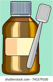 SMALL BOTTLE FOR MEDICINE PATTERN. Capacity for liquid medicinal matters
