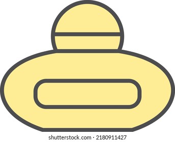 Small bottle of perfume, illustration, vector on a white background.