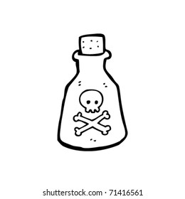 small bottle poison cartoon