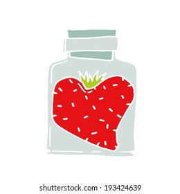 a small bottle of strawberry
