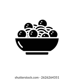 Small Bowl with Spaghetti and Meatballs Icon