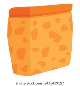 Small bread croutons icon cartoon vector. Dietary cubes. Health restaurant