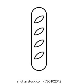 small bread icon in monochrome silhouette