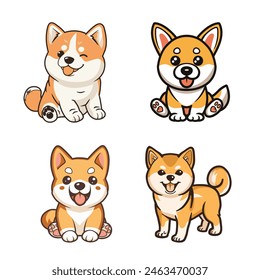Small breed dogs  Akita Terrier stickers.