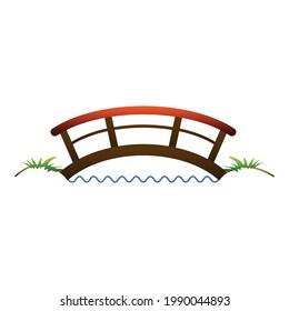Small bridge icon. Cartoon of Small bridge vector icon for web design isolated on white background