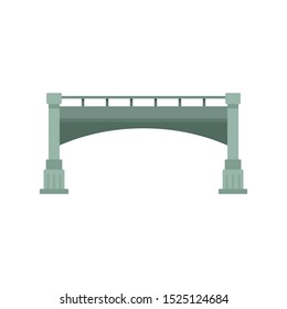Small bridge icon. Flat illustration of small bridge vector icon for web design