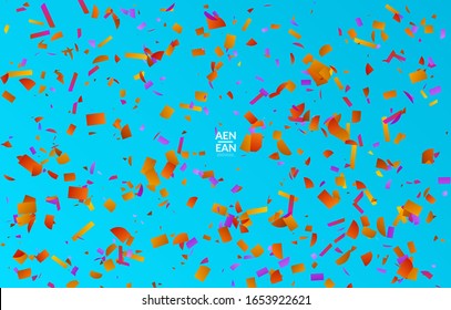 Small bright particles moving on gradient. Nature inspired design. Abstract under water marine life background. Vector illustration of abstract creatures swimming in deep ocean water.