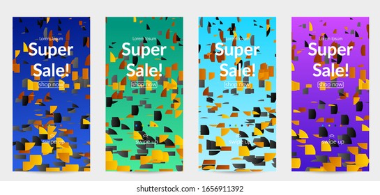 Small bright particles moving on gradient. Nature inspired design. Abstract under water marine life background. Vector illustration of abstract creatures swimming in deep ocean water.