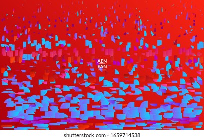 Small bright particles moving on gradient. Nature inspired design. Abstract under water marine life background. Vector illustration of abstract creatures swimming in deep ocean water.