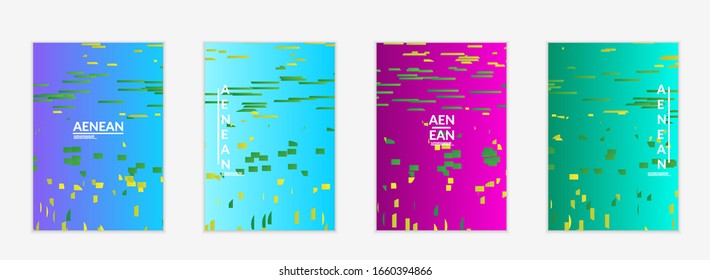 Small bright particles moving on gradient. Nature inspired design. Abstract under water marine life background. Vector illustration of abstract creatures swimming in deep ocean water.