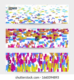 Small bright particles moving on gradient. Nature inspired design. Abstract under water marine life background. Vector illustration of abstract creatures swimming in deep ocean water.