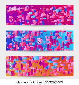 Small bright particles moving on gradient. Nature inspired design. Abstract under water marine life background. Vector illustration of abstract creatures swimming in deep ocean water.