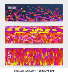 Small bright particles moving on gradient. Nature inspired design. Abstract under water marine life background. Vector illustration of abstract creatures swimming in deep ocean water.