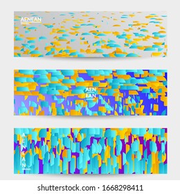 Pequeñas partículas brillantes moviéndose sobre el degradado. Diseño inspirado en la naturaleza. Resumen de la vida marina en el agua. Imagen vectorial de criaturas abstractas nadando en aguas profundas del océano.