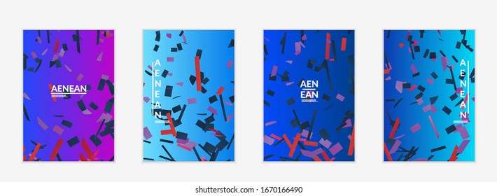 Small bright particles moving on gradient. Nature inspired design. Abstract under water marine life background. Vector illustration of abstract creatures swimming in deep ocean water.