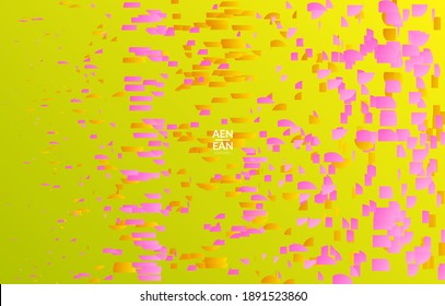 Small bright particles moving on gradient. Nature inspired design. Abstract under water marine life background. Vector illustration of abstract creatures swimming in deep ocean water.
