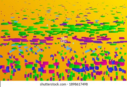 Small bright particles moving on gradient. Nature inspired design. Abstract under water marine life background. Vector illustration of abstract creatures swimming in deep ocean water.