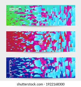 Small bright particles moving on gradient. Nature inspired design. Abstract under water marine life background. Vector illustration of abstract creatures swimming in deep ocean water.