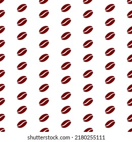 Pequeños granos de café marrón con fondo blanco. Patrón sin fisuras de vectores en estilo plano. Diseño de papel tapiz para textiles, tejidos, decoración de envoltura y otros gráficos