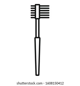 Small brush hair dye icon. Outline small brush hair dye vector icon for web design isolated on white background