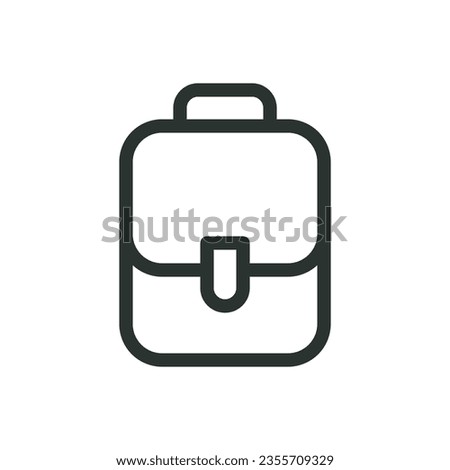 Small buckle bag isolated icon, mini bag with editable stroke