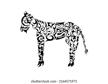 small bull calf taurus abstract ethnic tattoo symbol sticker