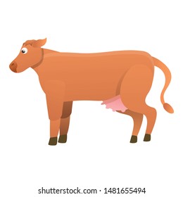 Small bull icon. Cartoon of small bull vector icon for web design isolated on white background
