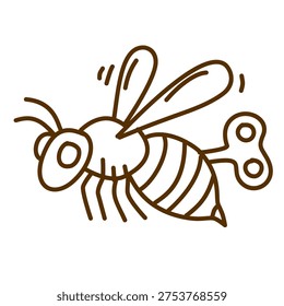 small bumblebee insect robot showing motion lines and plastic wing details clearly