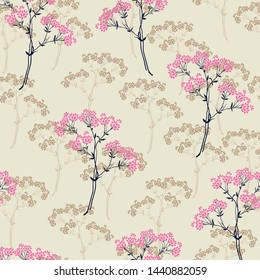 small bunches flowers pattern on background