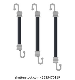 Small bungee cord vector cartoon illustration isolated on a white background.