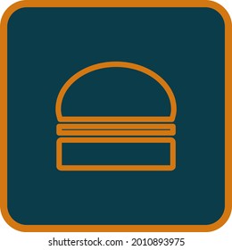 Pequeña hamburguesa, ilustración, vector sobre un fondo blanco.