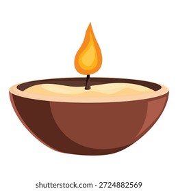 Pequena vela ardente que emite uma luz quente, perfeita para criar uma atmosfera acolhedora e espiritual