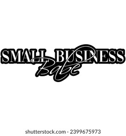 small business babe black vector graphic design