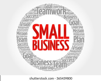 Small Business Circle Word Cloud, Business Concept