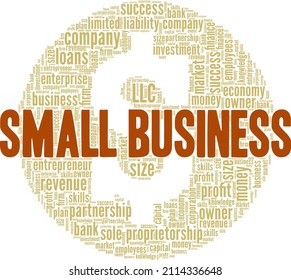 Small Business conceptual vector illustration word cloud isolated on white background.
