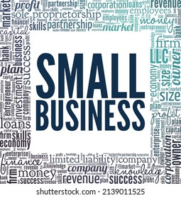 Small Business conceptual vector illustration word cloud isolated on white background.
