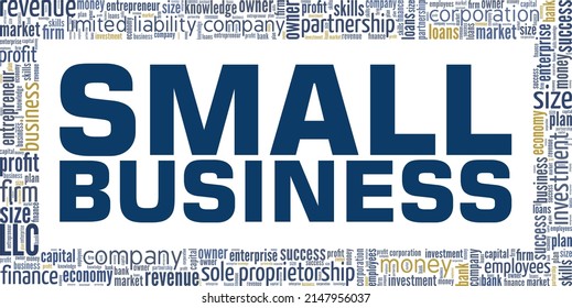 Small Business conceptual vector illustration word cloud isolated on white background.