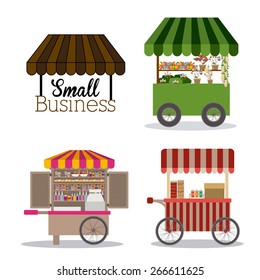 Small business design over white background, vector illustration