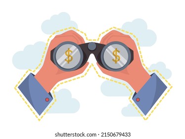 Small business development concept. Business people and investors supporting new businesses. Start up project success. Busines profit increase. Flat vector illustration